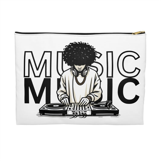Music Lover's Accessory Pouch - Stylish Bag for DJs, Musicians, Gifts for Musicians, Music Festival Essentials, Cool Music Storage