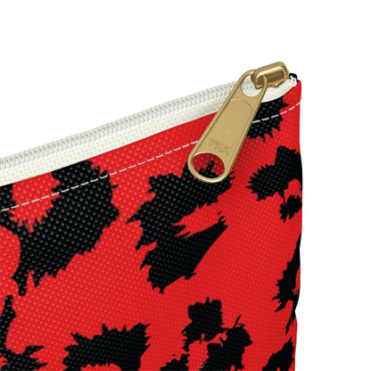 Bold Leopard Print Accessory Pouch, Makeup Bag, Travel Organizer, Clutch, Pencil Case, Gift for Her