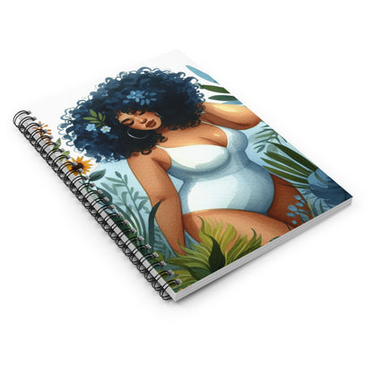 Floral Goddess Spiral Notebook - Ruled Line for Creative Souls