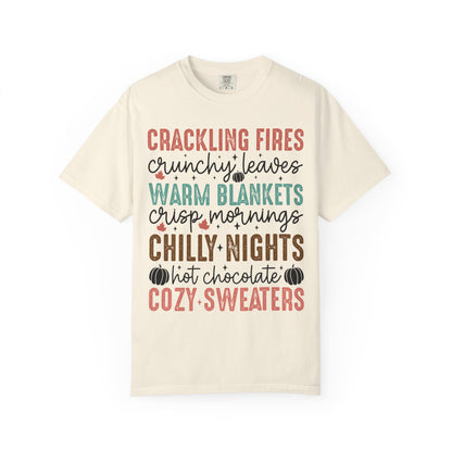 Fall Cozy T-Shirt, Unisex Autumn Tee, Warm Blankets Fashion, Seasonal Gift, Chilly Nights Apparel, Cute Thanksgiving Shirt