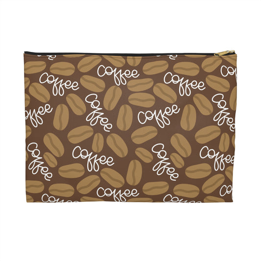 Coffee Lover's Accessory Pouch | Cute Cosmetic Bag, Coffee-themed Organizer, Best Gift for Baristas, Birthdays, or Coffee Lovers