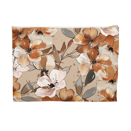Floral Accessory Pouch | Makeup Bag, Travel Organizer, Gift for Her, Floral Print Case, Stylish Cosmetic Bag