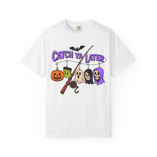 Halloween Theme Unisex T-Shirt, Catch Ya Later Graphic Tee, Spooky Apparel, Fall Fashion, Halloween Party Outfit, Casual Wear