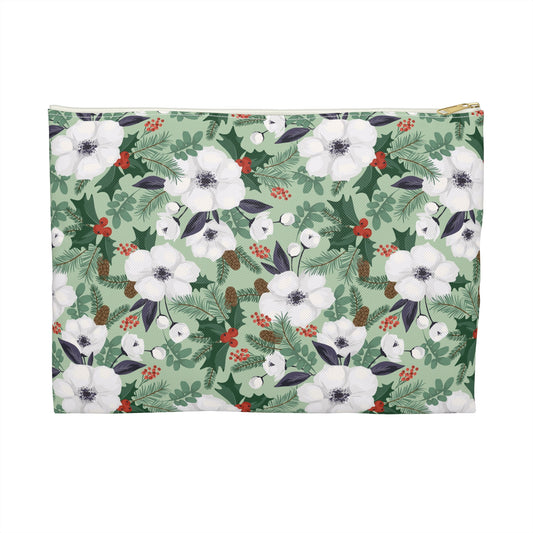 Floral & Gingham Accessory Pouch - Chic Organizing, Travel Convenience, Makeup Bag, Gift for Her, Eco-Friendly Design