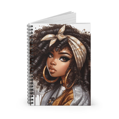 Boho Chic Ruled Spiral Notebook - Stylish Art Design for Creative Souls
