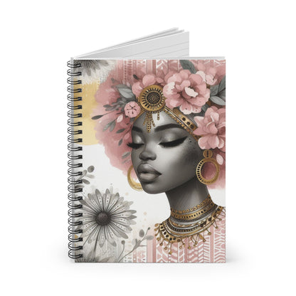 Elegant Floral Spiral Notebook - Ruled Lines for Inspirational Writing
