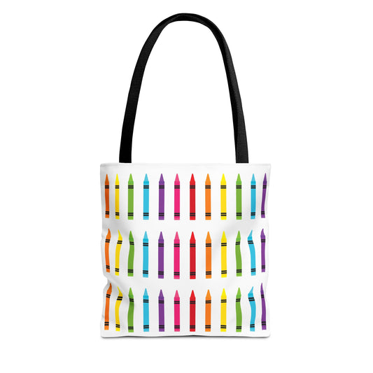 Colorful Crayon Tote Bag – Fun, Artsy Canvas Bag for Kids & Adults, Perfect for School, Crafts, Eco-Friendly Shopping, Gift Idea