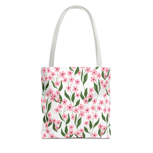 Floral Tote Bag, Cute Flower Bag, Spring Floral Shopper, Birthday Gift, Eco-Friendly Tote, Everyday Use Bag