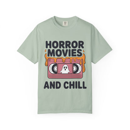 Horror Movies Chill T-Shirt - Perfect for Movie Nights, Halloween Parties, Gifts for Film Lovers, Unisex Tee