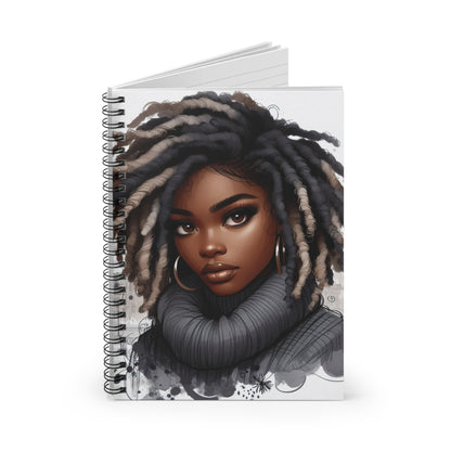 Empowering Black Woman Spiral Notebook - Ruled Line for Creative Expression