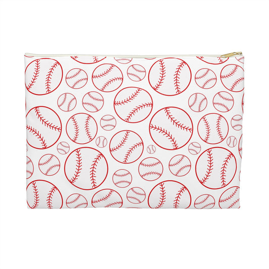 Baseball Print Accessory Pouch | Perfect for Sports Lovers, Gift for Athletes, Travel Organizer, Makeup Bag, Stadium Essentials