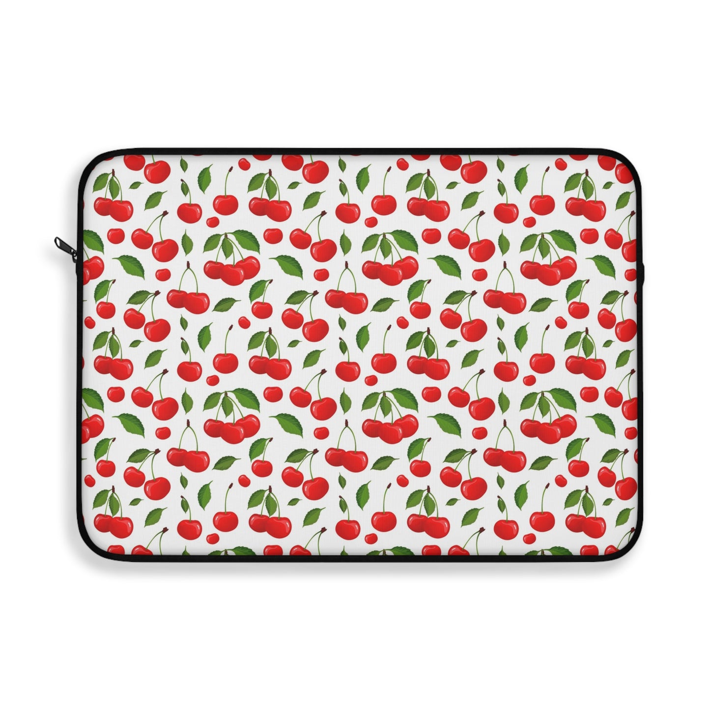 Cherry Pattern Laptop Sleeve — Cute Retro Fruit Design, Protective 13"/15" Case