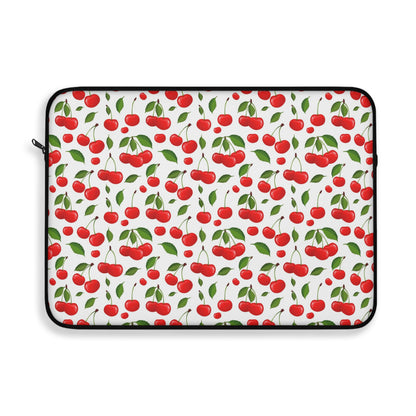 Cherry Pattern Laptop Sleeve — Cute Retro Fruit Design, Protective 13"/15" Case