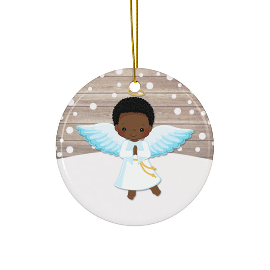 Double-Sided Ceramic Ornaments, Angel Design - Holiday Decorations, Gift Tags, Christmas Tree Ornaments, Keepsake Decor, Party Favors