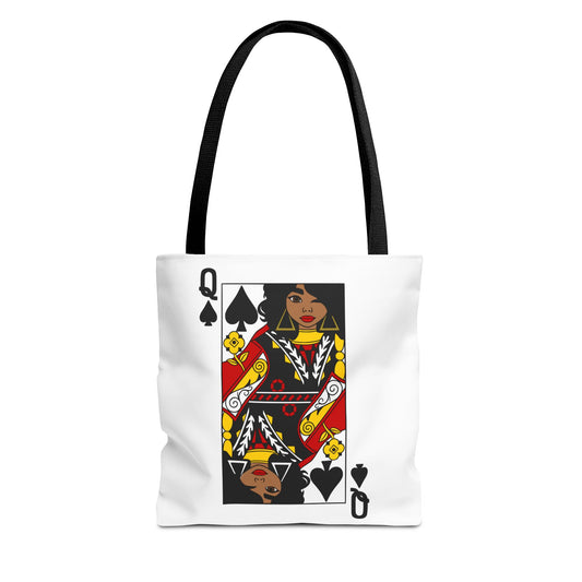 Queen of Spades Tote Bag - Stylish, Eco-Friendly, Great for Gifts, Card Games, or Everyday Use