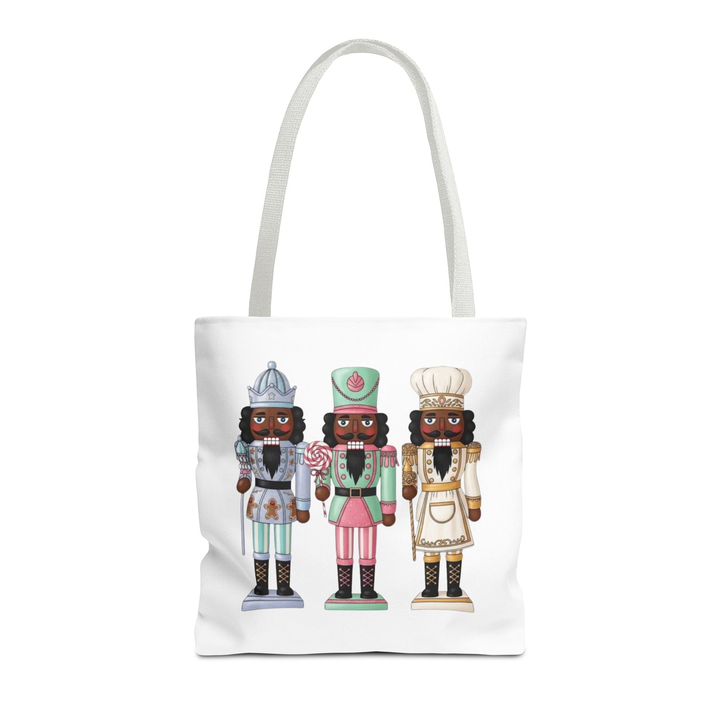 Nutcracker Trio Tote Bag — Holiday Christmas Nutcracker Soldiers Printed Tote