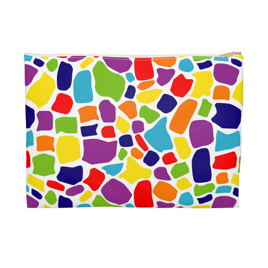 Vibrant Colorful Accessory Pouch - Makeup Bag, Travel Organizer, Gift for Her, Art Supplies Storage, Fun Everyday Carry