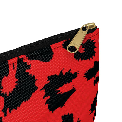 Bold Leopard Print Accessory Pouch, Makeup Bag, Travel Organizer, Clutch, Pencil Case, Gift for Her