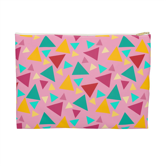 Colorful Geometric Accessory Pouch, Cute Makeup Bag, Travel Organizer, Gift for Her, Funky Storage Solution