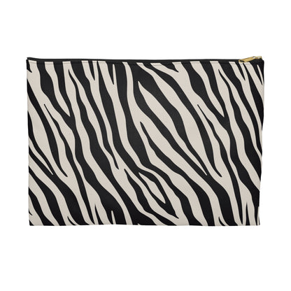 Chic Zebra Print Accessory Pouch, Cosmetic Bag, Travel Organizer, Pencil Case, Gift for Her