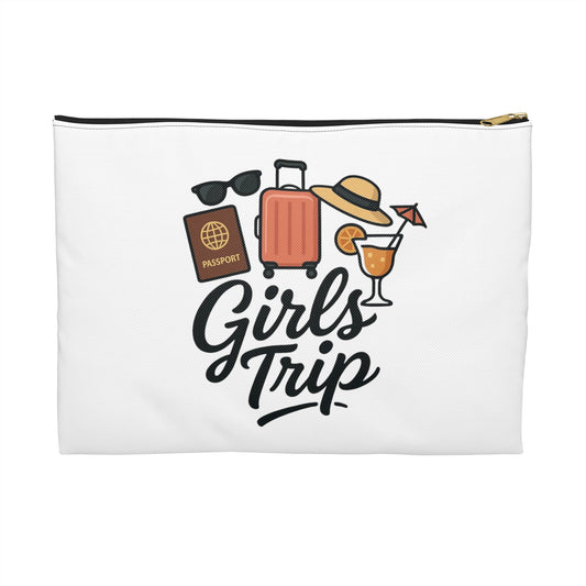 Girls Trip Accessory Pouch, Travel Bag, Organizer for Vacation, Passport Holder, Beach Trip, Gift for Friends