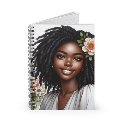 Beautifully Illustrated Floral Spiral Notebook - Ruled Lines for Inspiration