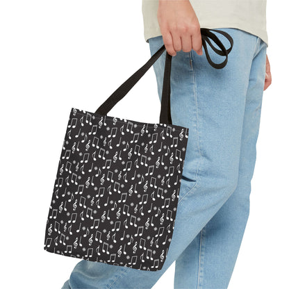 Musical Notes Tote Bag, Eco-Friendly Shopping Bag, Music Lover Gift, Stylish Carry-All, Gift for Musicians