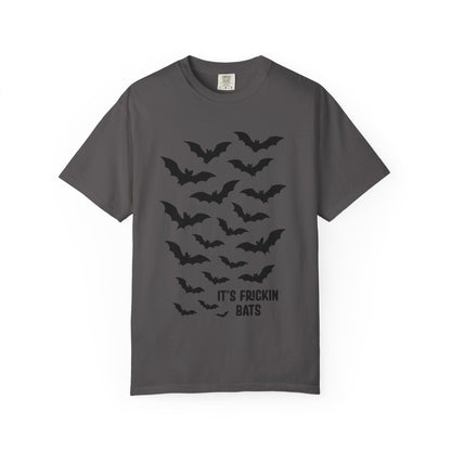 Bats T-Shirt | Unisex Garment-Dyed Tee, Halloween Apparel, Casual Wear, Gift for Bat Lovers, Unique Graphic Shirt