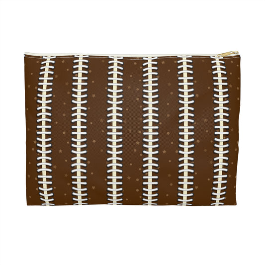 Football Themed Accessory Pouch, Sports Makeup Bag, Gifts for Sports Lovers, Travel Organizer, Game Day Essentials