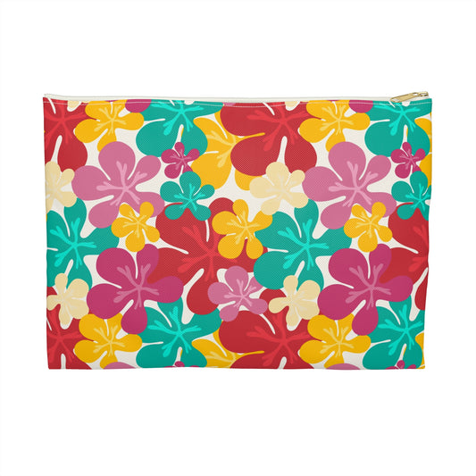 Vibrant Floral Accessory Pouch, Colorful Makeup Bag, Travel Organizer, Summer Essentials, Fun Gift for Her
