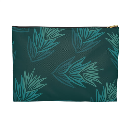 Tropical Leaf Accessory Pouch - Stylish Cosmetic Bag, Travel Organizer, Gift for Her, Greenery Lover's Essentials