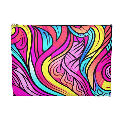 Vibrant Colorful Accessory Pouch | Makeup Bag, Travel Organizer, Gift for Her, Artsy Purse, Fun School Supplies