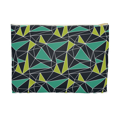 Geometric Print Accessory Pouch - Stylish Organizer for Travel, Makeup, School Supplies, Eco-Friendly Gift Idea, Modern Design