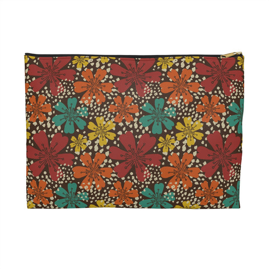 Vibrant Floral Accessory Pouch, Organizer Bag for Travel, Makeup, Gifts, Summer Vibes, Boho Style