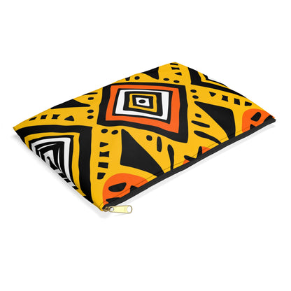 Vibrant African Print Accessory Pouch, Boho Style Cosmetic Bag, Ethnic Design Travel Organizer, Festival Gift, Handmade Clutch