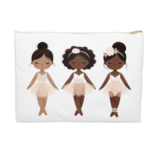 Ballet Dancer Accessory Pouch - Cute Ballerina Makeup Bag, Dance School Supplies, Gift for Dancers, Tutu Fashion Pouch, Nursery Decor