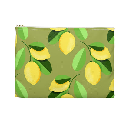 Lemon Print Accessory Pouch | Fun, Stylish Makeup Bag | Ideal Gift for Friends & Family, Organizing, Travel, Summer Vibes