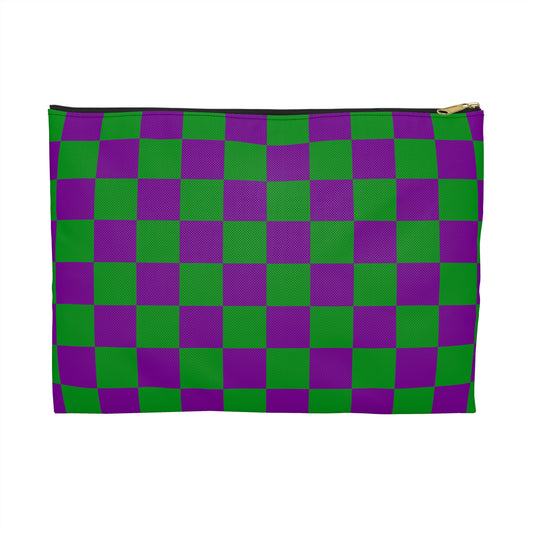 Colorful Checker Print Accessory Pouch for Organizing, Makeup Bag, Travel Essentials, Gift for Her, Colorful Storage Solutions