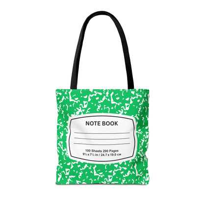 Teacher Tote Bag, School Bag, Back-to-School Accessory, Teacher Gift, Stylish Notebook Tote, Fashionable Classroom Essential, Green