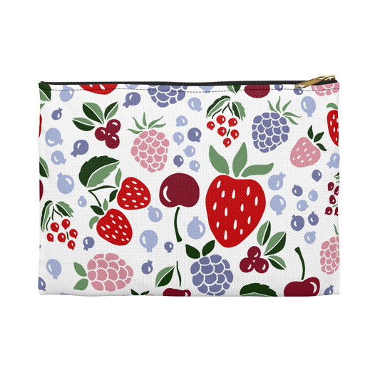 Fruity & Checkered Accessory Pouch - Perfect for Travel, Makeup, Organizing, Gifts, and Everyday Use