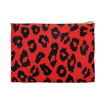 Bold Leopard Print Accessory Pouch, Makeup Bag, Travel Organizer, Clutch, Pencil Case, Gift for Her