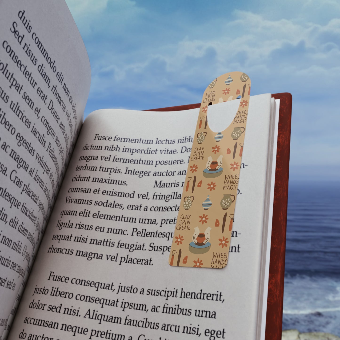 Handmade Pottery Bookmark, Clay Spin Create Bookmark, Unique Gifts for Pottery Lovers, Book Lovers Gift, Creative Reading Accessory