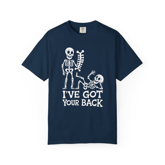 Funny Skeleton T-Shirt, Halloween Tee, Unisex Humor Shirt, Got Your Back Shirt, Gift for Friends, Casual Wear