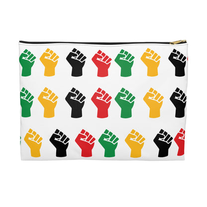 Empowering Accessory Pouch - Bold Fist Design, Protest Gear, Activism Organizer, Gift for Allies, Travel Essentials, Arts & Crafts
