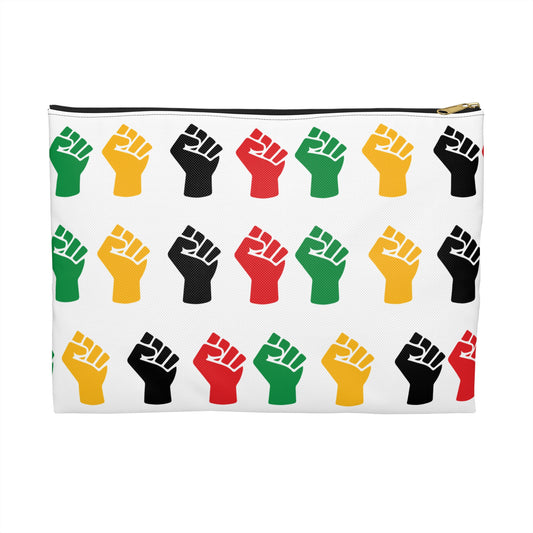 Empowering Accessory Pouch - Bold Fist Design, Protest Gear, Activism Organizer, Gift for Allies, Travel Essentials, Arts & Crafts