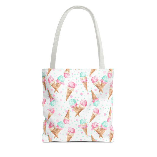 Ice Cream Cone Tote Bag - Sweet Summer Essentials, Beach Bag, Shopping Tote, Gift for Ice Cream Lovers, Festival Accessory