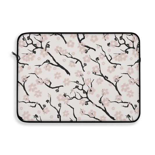 Cherry Blossom Laptop Sleeve | Floral Tech Case, Spring Gift, Computer Cover, Stylish Protection, Nature Inspired Design