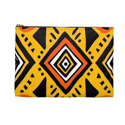 Vibrant African Print Accessory Pouch, Boho Style Cosmetic Bag, Ethnic Design Travel Organizer, Festival Gift, Handmade Clutch