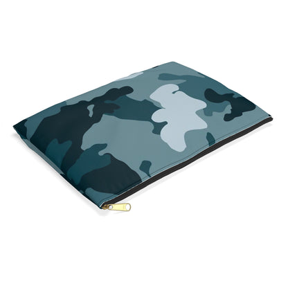 Camouflage Accessory Pouch — Blue Camo Makeup & Travel Organizer