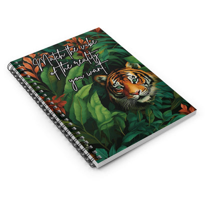 Jungle Tiger Spiral Notebook - Motivational Quote, Nature Lover Journal, Gift for Writers, Eco-Friendly Diary, School Supplies, [...]